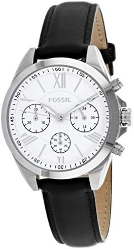 Horlogeband Fossil BQ3122 Leder Zwart 16mm